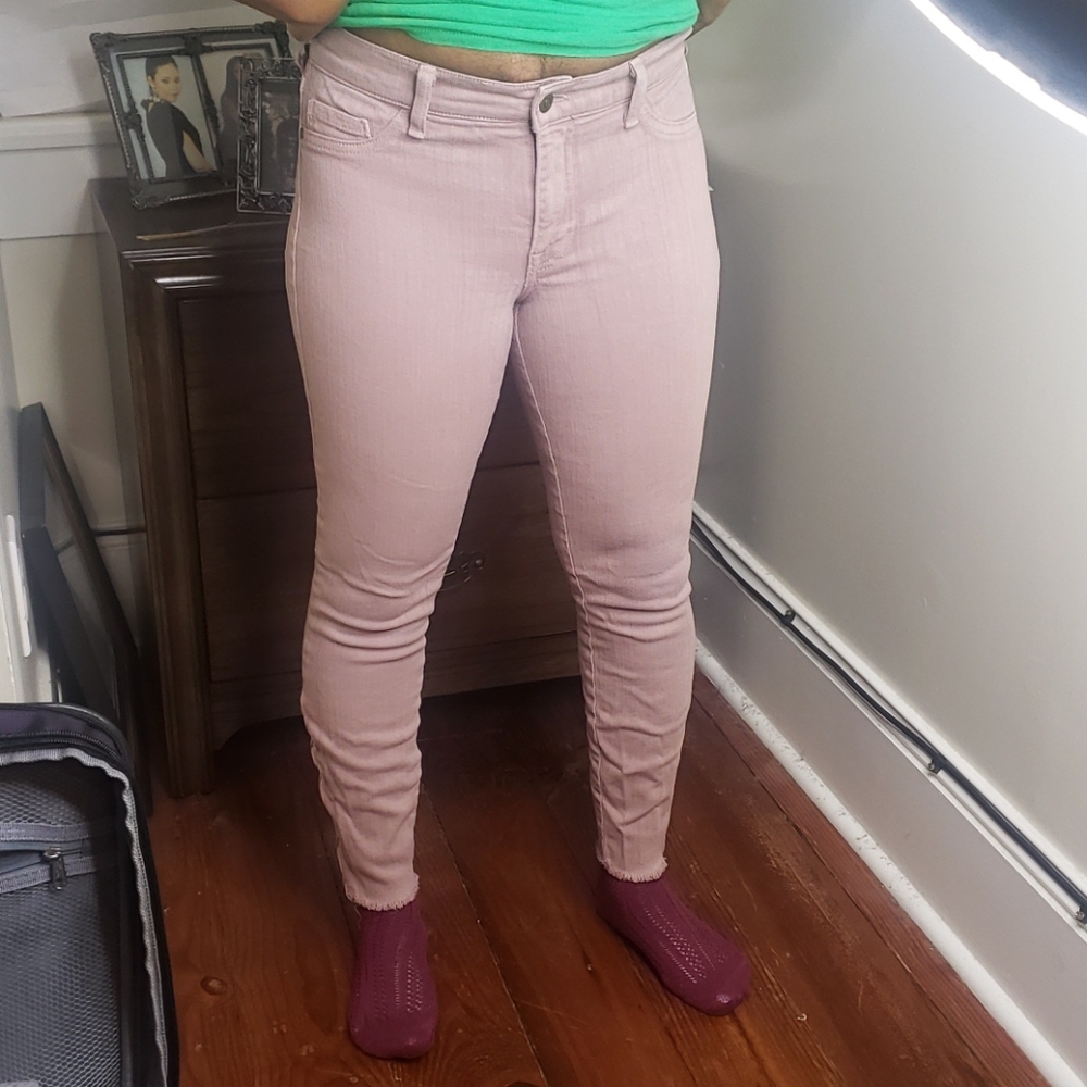 Dusty Rose pink jeans